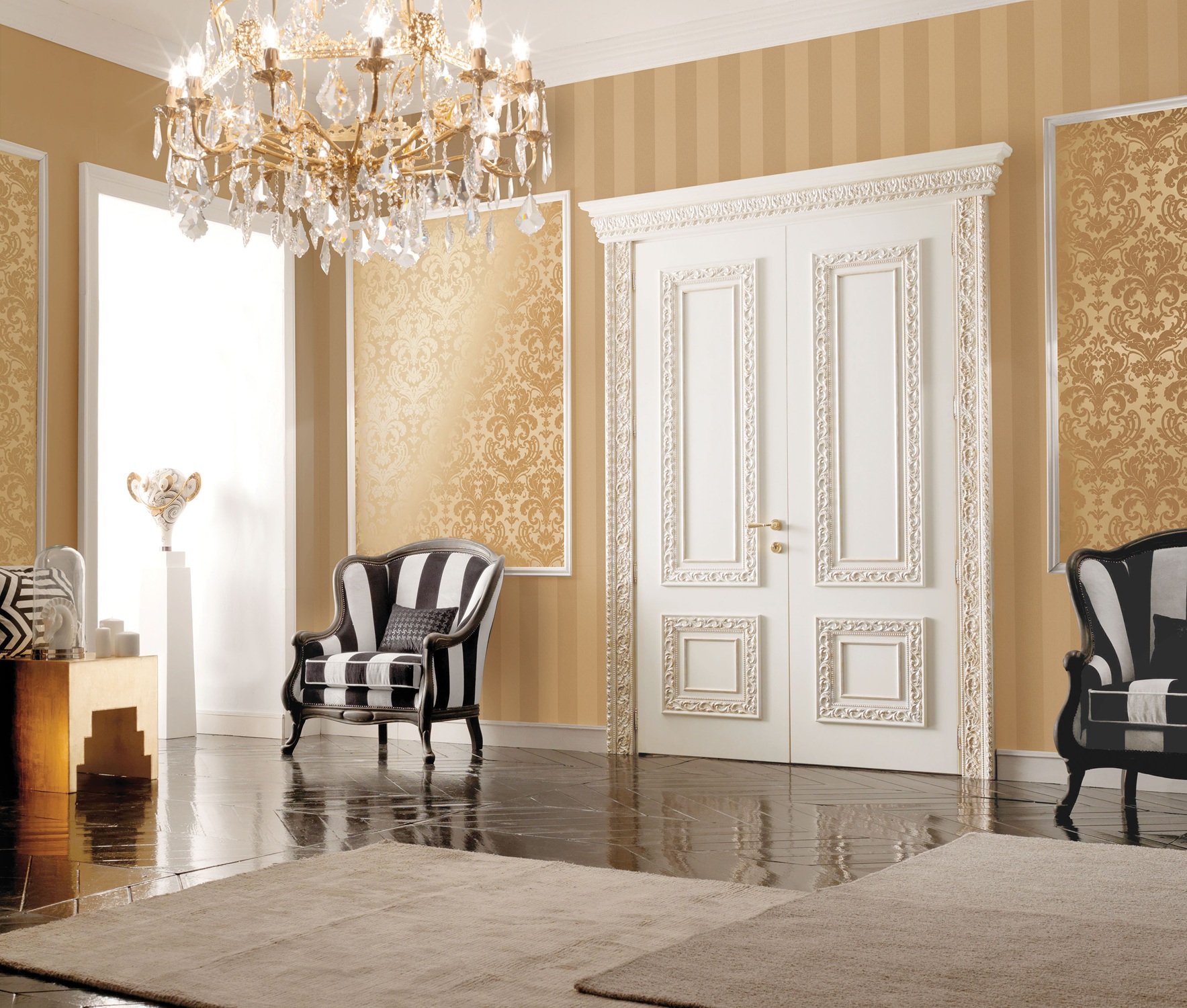 Обои Milassa Swan SW3 004 10,05×1 фото в интерьере